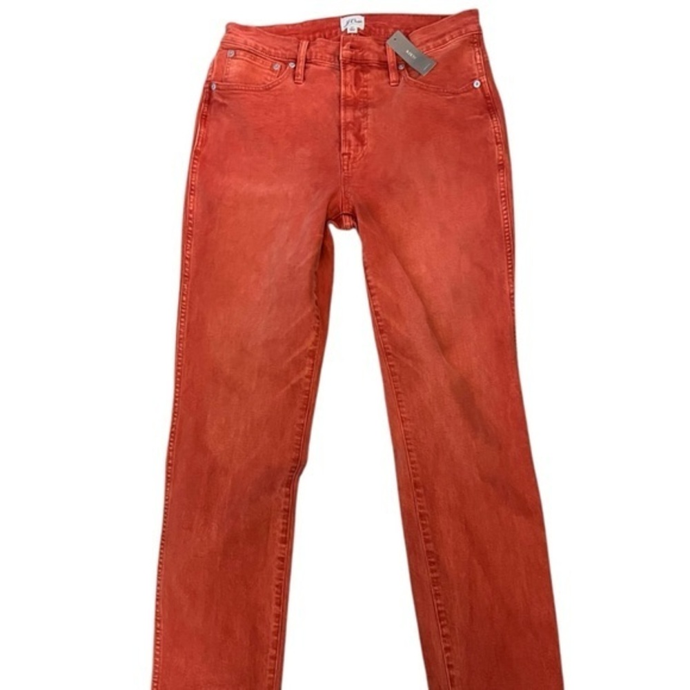 J. Crew Vintage Straight Jeans AJ489, BSU Orange, 30